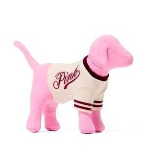 Victoria’s Secret PINK Friday Logo Collectible Mini Dog W/ Varsity Sweater 2025